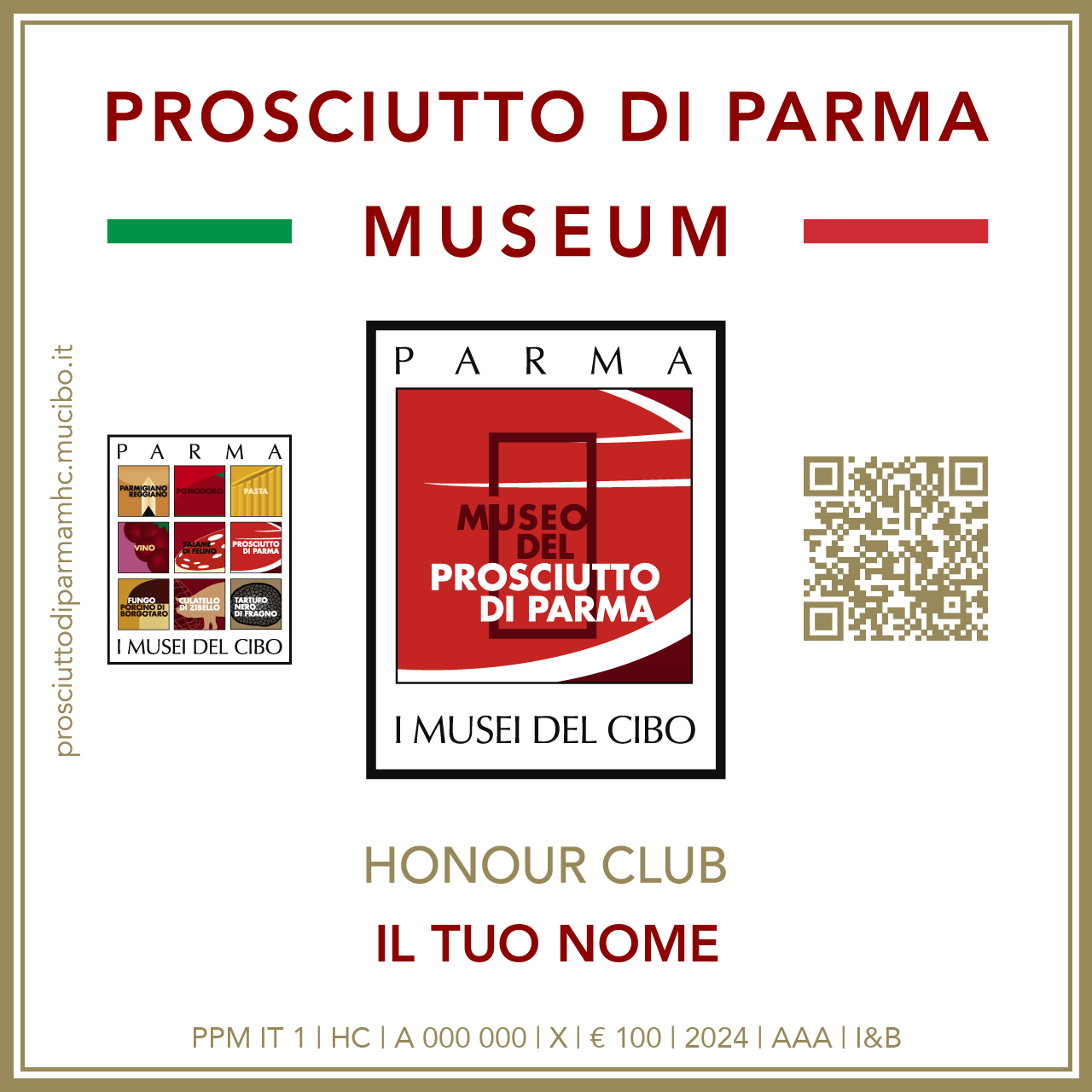 Prosciutto di Parma Museum Honour Club - Token - IL TUO NOME